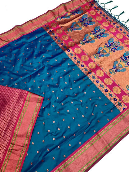 Paithani Silk Kesh182 Rumion Silk Sarees  Paithani Kanjeevaram Silk Soft Silk Sarees