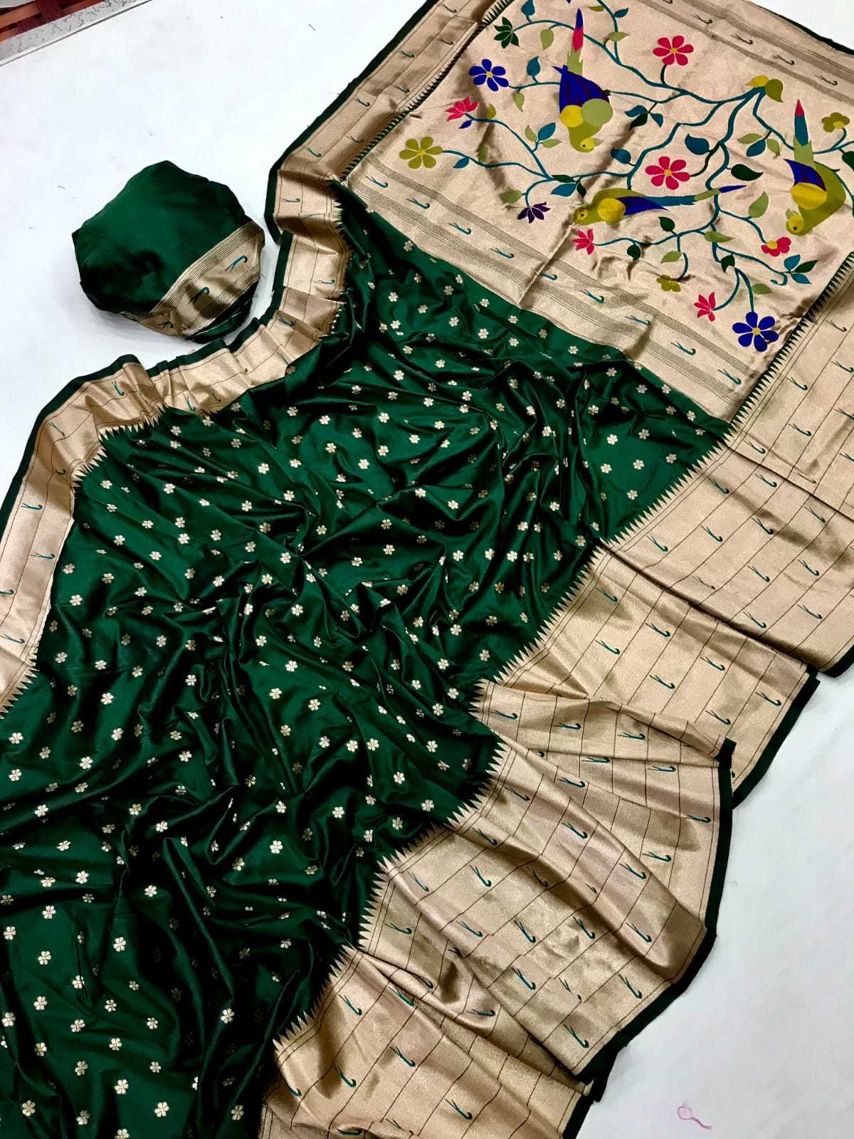 Paithani Silk Kesh190 7Lane Silk Sarees  Paithani Kanjeevaram Soft Silk Traditional Silk Sarees