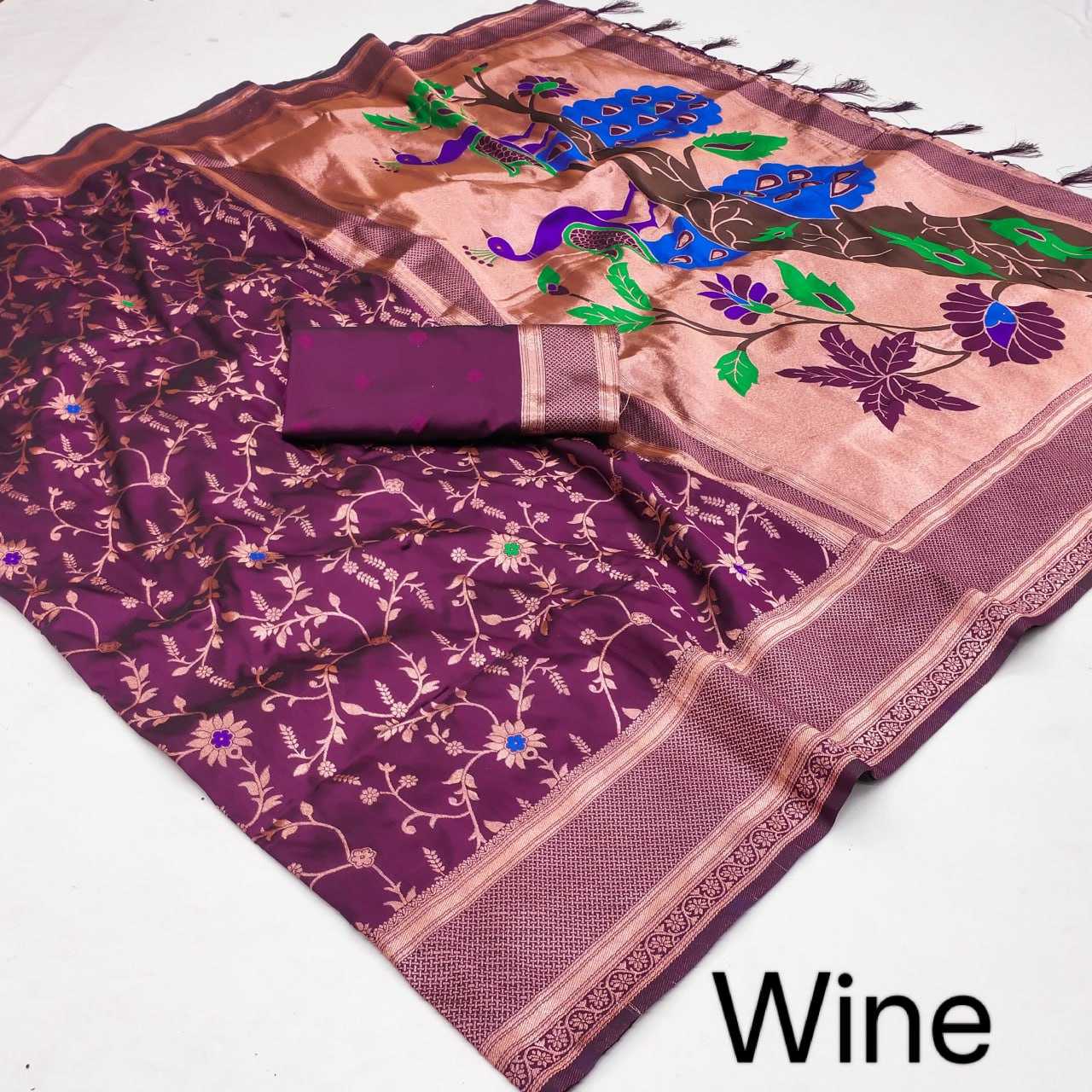 Paithani Silk Kesh190 Fighter Silk Sarees  Paithani Soft Silk Pure Zari Silk Kanchipuram Silk Sarees