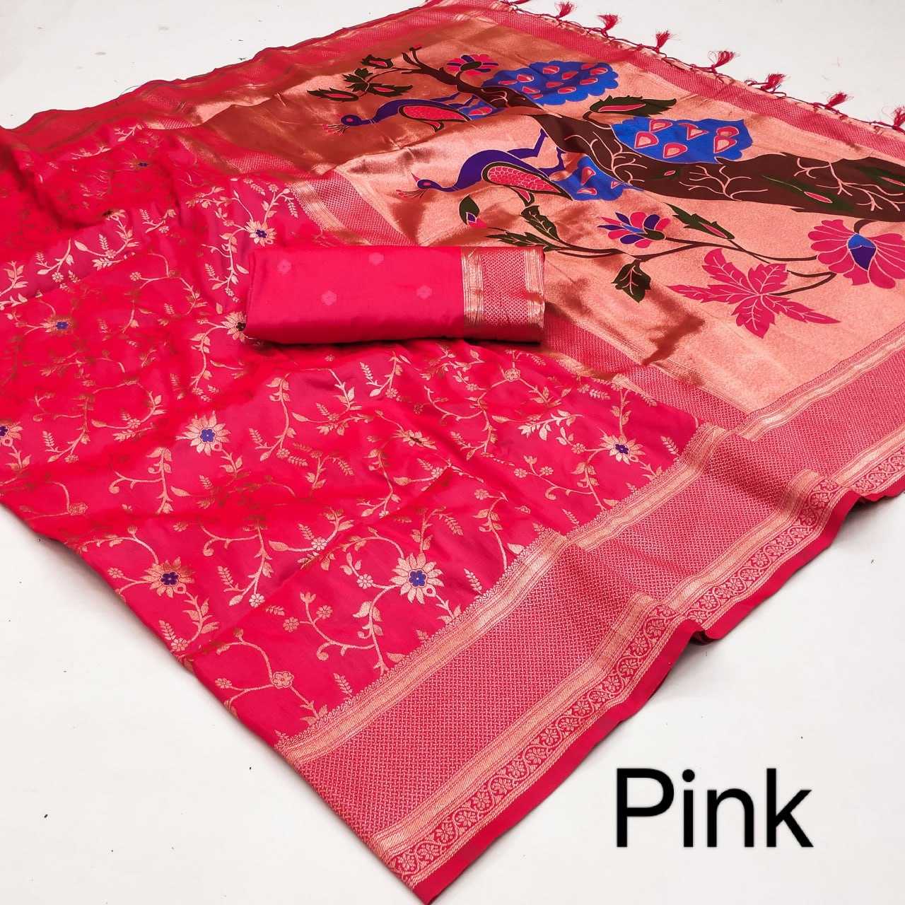 Paithani Silk Kesh190 Fighter Silk Sarees  Paithani Soft Silk Pure Zari Silk Kanchipuram Silk Sarees