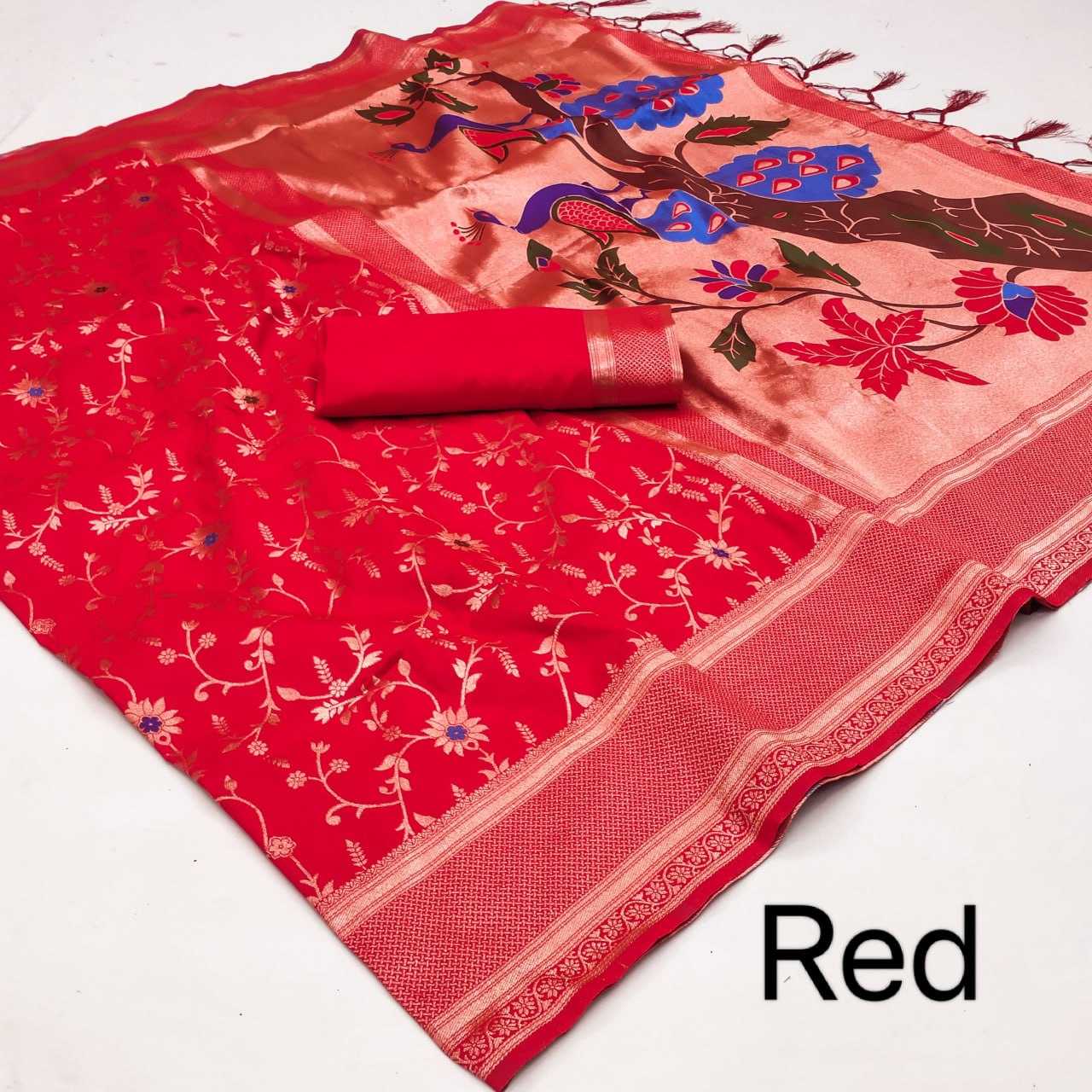 Paithani Silk Kesh190 Fighter Silk Sarees  Paithani Soft Silk Pure Zari Silk Kanchipuram Silk Sarees