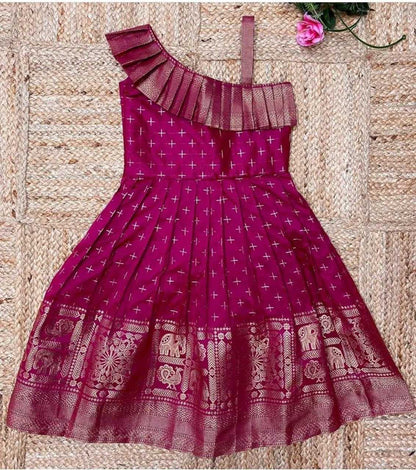 Paithani Silk Ref E62  Kids Frocks