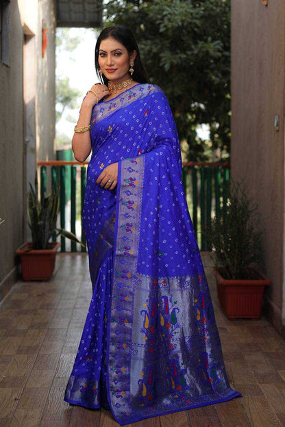 Paithani Silk Vad Yogeshwari  Saree