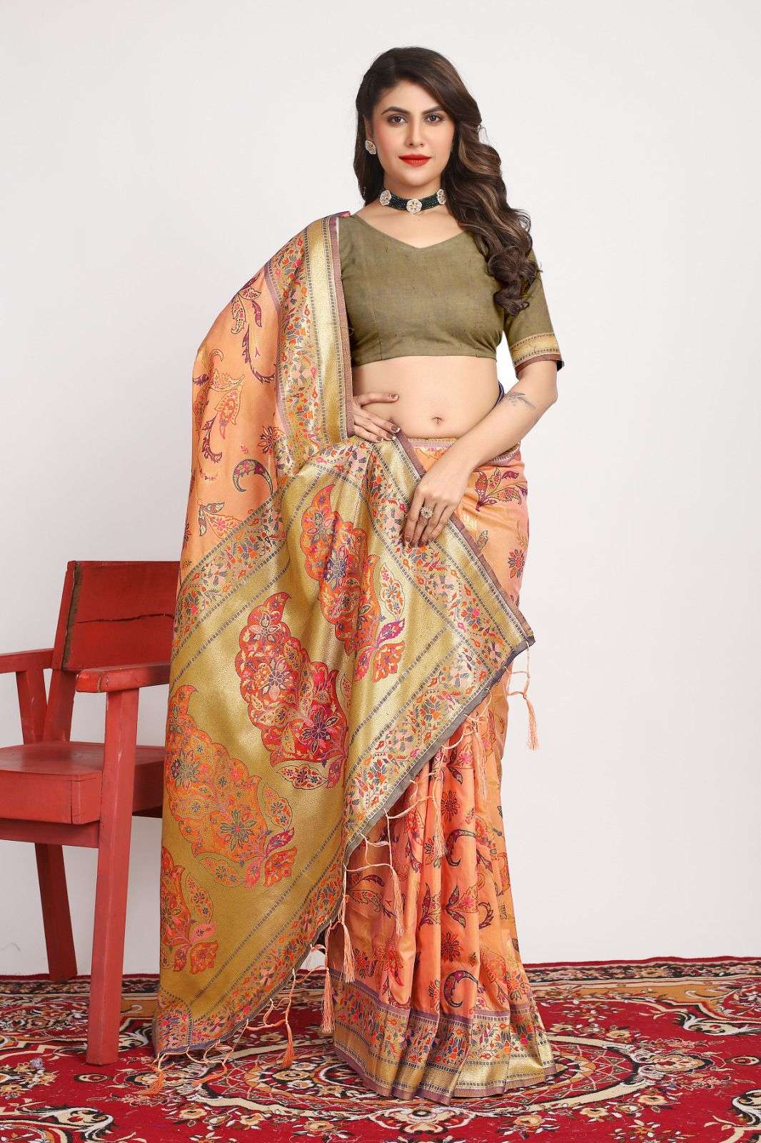 Pashmina Poli  01 Silk Sarees  Soft Silk Traditional Patola Sarees E