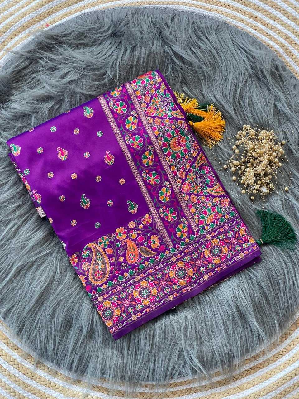 Pashmina Rin186 Rvv37 Sarees  Printed Kashmiri Traditional Silk Sarees