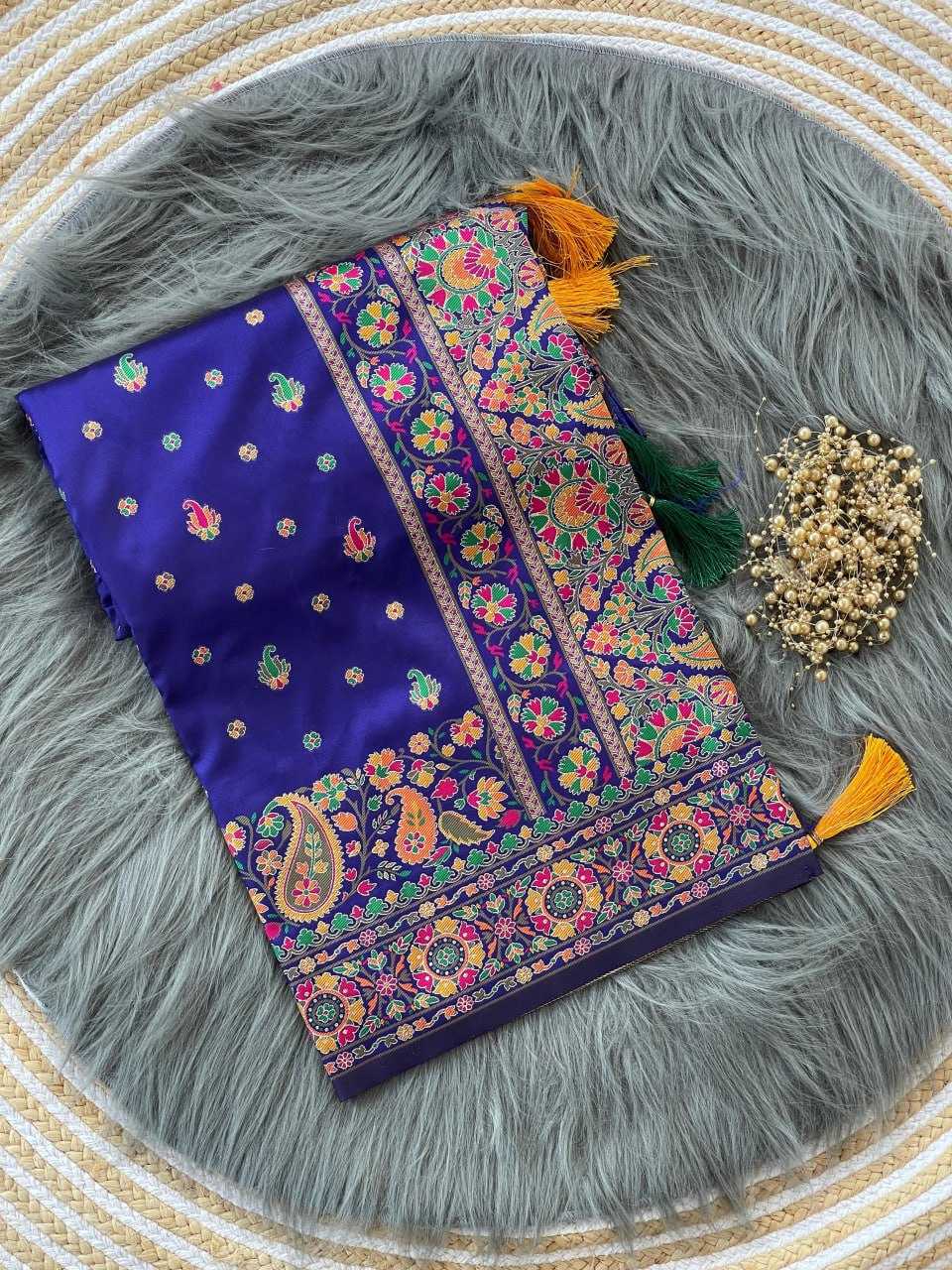 Pashmina Rin186 Rvv37 Sarees  Printed Kashmiri Traditional Silk Sarees