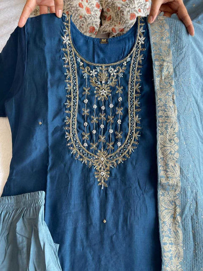 Premium Roman Silk Kesh137 325 Suits & Dresses  Ladies Embroidery Ladies Silk Diwali Collections Suits