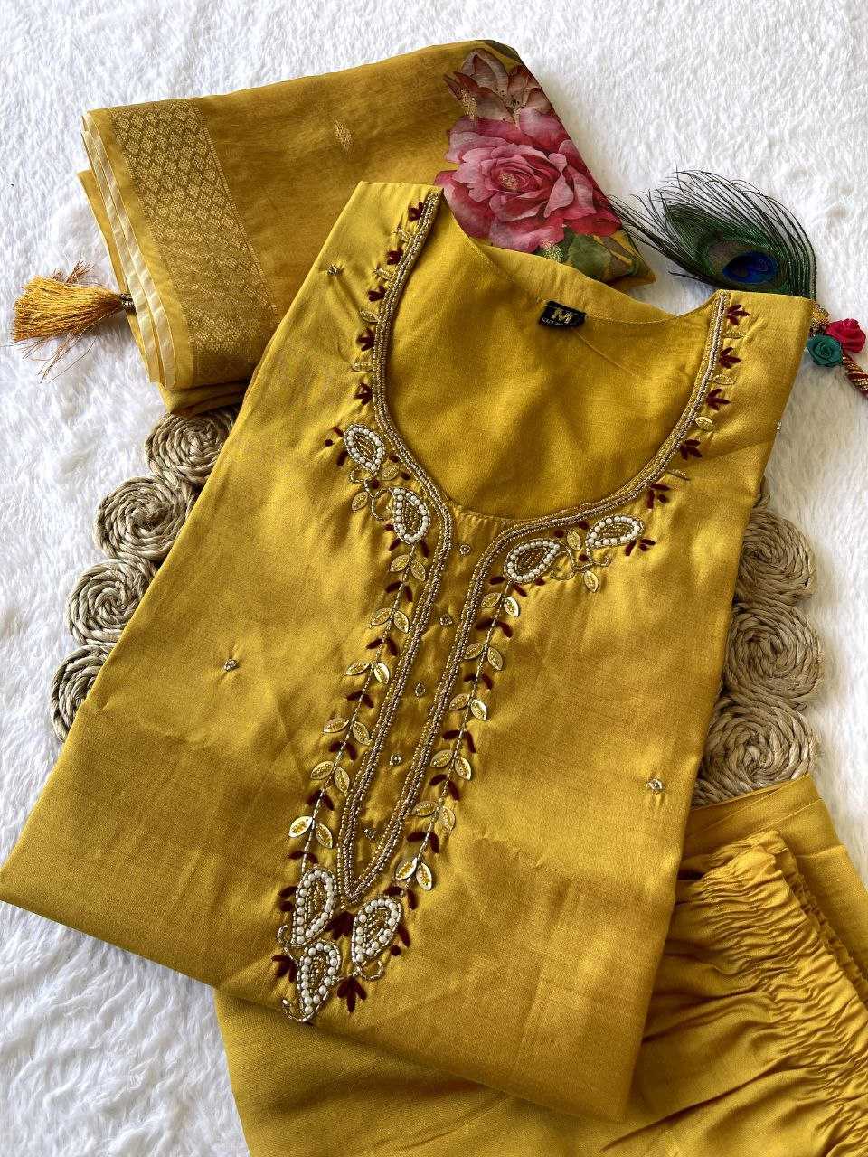 Premium Roman Silk Kesh137 330 Suits & Dresses  Ladies Silk Party Wear Ladies Diwali Collections Suits