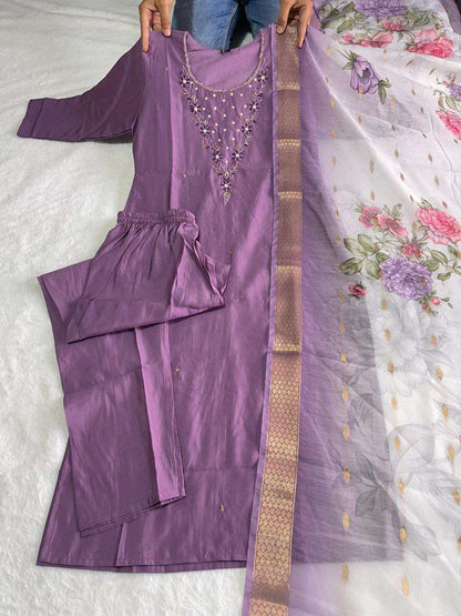 Premium Roman Silk Kesh137 333 Suits & Dresses  Ladies Silk Embroiedery Diwali Collections Suits