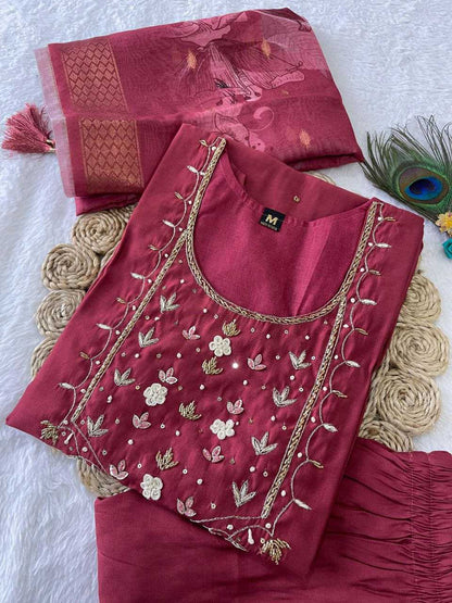 Premium Roman Silk Kesh137 341 Suits & Dresses  Ladies Silk Ladies Wedding Diwali Collections Suits