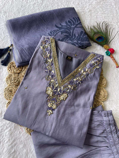 Premium Roman Silk Kesh137 345 Suits & Dresses  Ladies Silk Party Wear Wedding Diwali Collections Suits