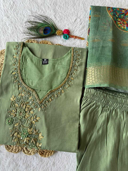 Premium Roman Silk Kesh137 358 Suits & Dresses  Ladies Embroidery Long Kurti Suits Manufacture