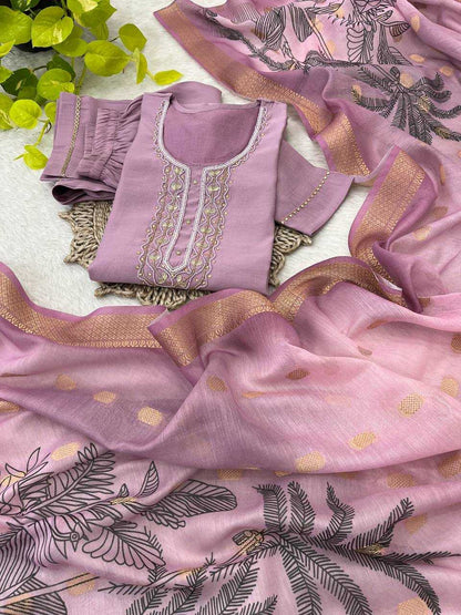 Premium Roman Silk Kesh240 375 Suits & Dresses  Ladies Silk Long Kurti Suits