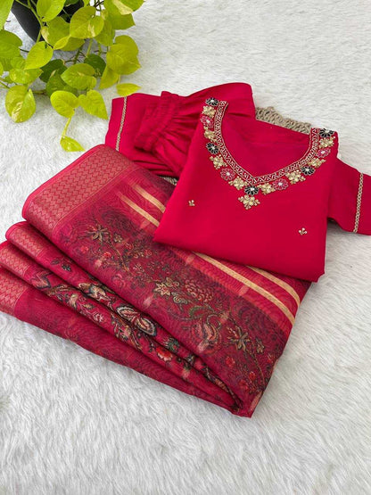 Premium Roman Silk Kesh240 387 Suits & Dresses  Red Salwar Ladies Silk Long Kurti Suits Manufacture