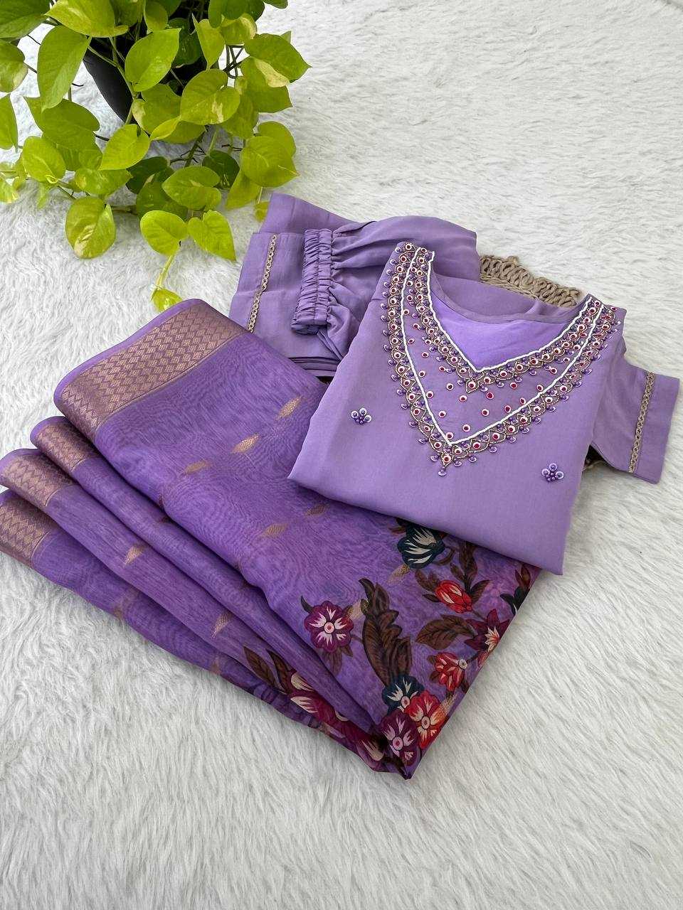 Premium Roman Silk Kesh240 388 Lavender Suits & Dresses  Ladies Silk Long Kurti Suits Manufacture