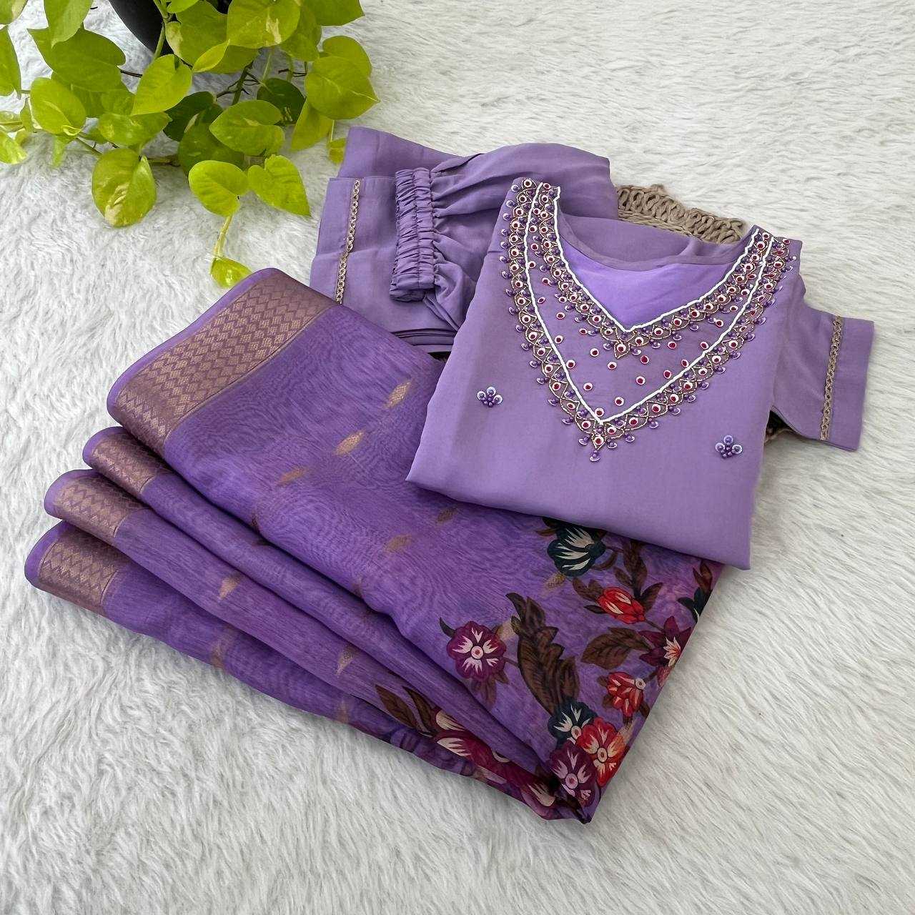 Premium Roman Silk Kesh240 388 Lavender Suits & Dresses  Ladies Silk Long Kurti Suits Manufacture