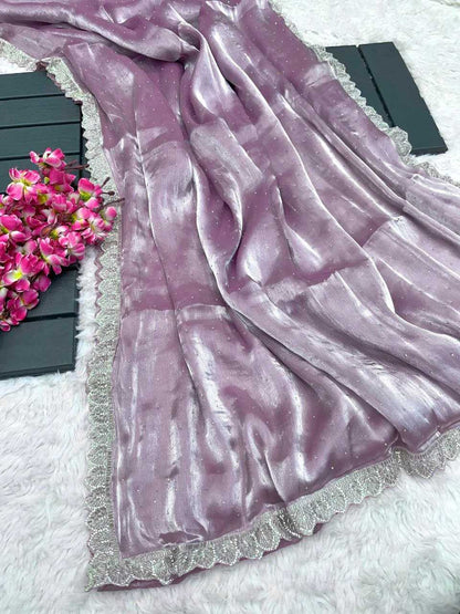 Pure Burberry Silk Rmp 323  Saree