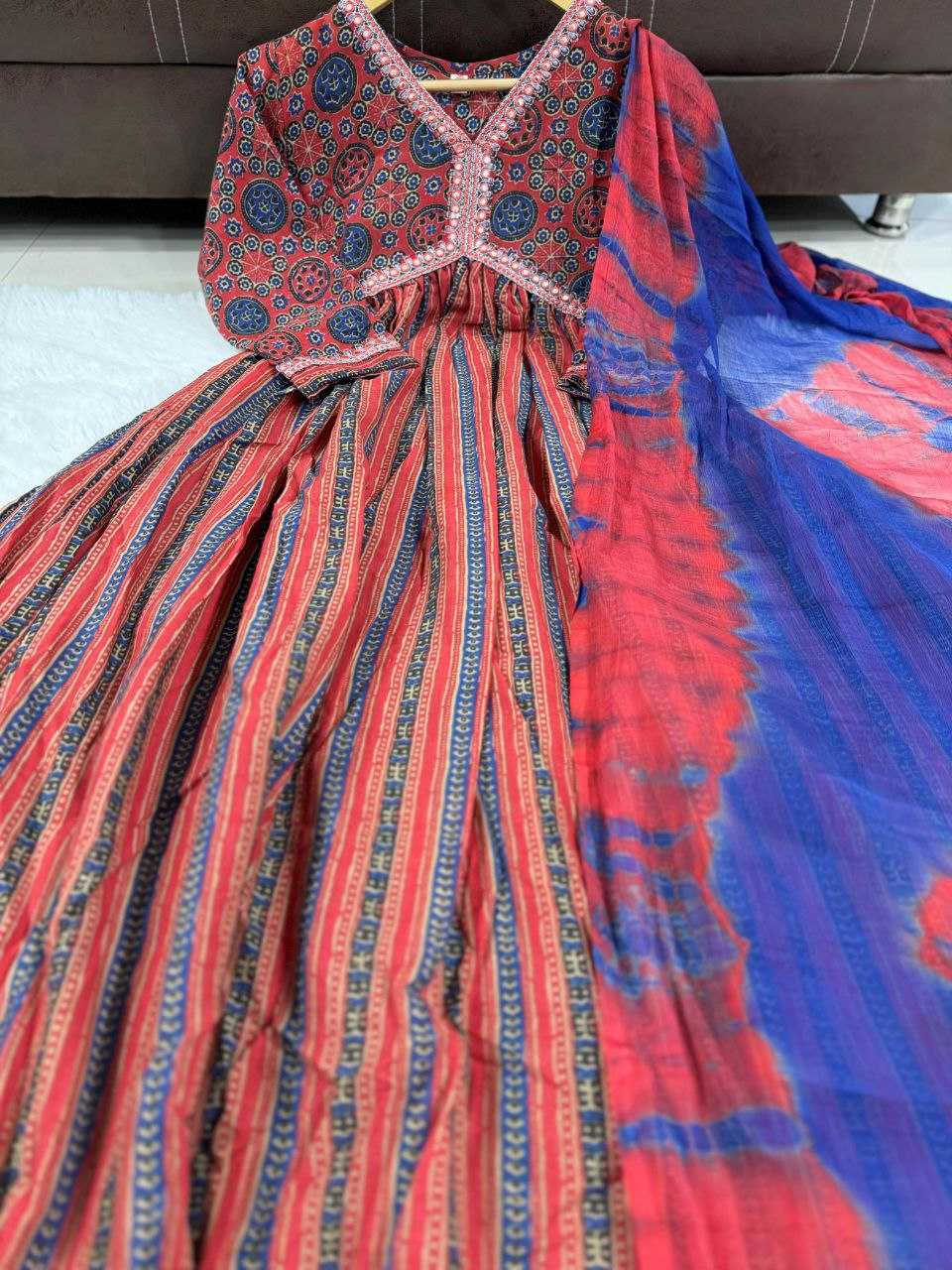 Pure Cotton Jnc 252 Gowns  Printed Anarkali Gowns