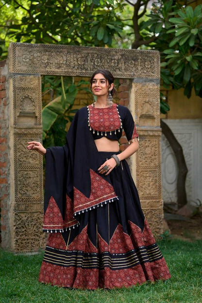 Pure Cotton Kesh134 1671 Lehengas  Traditional Printed Navratri Chaniya Choli Lehengas