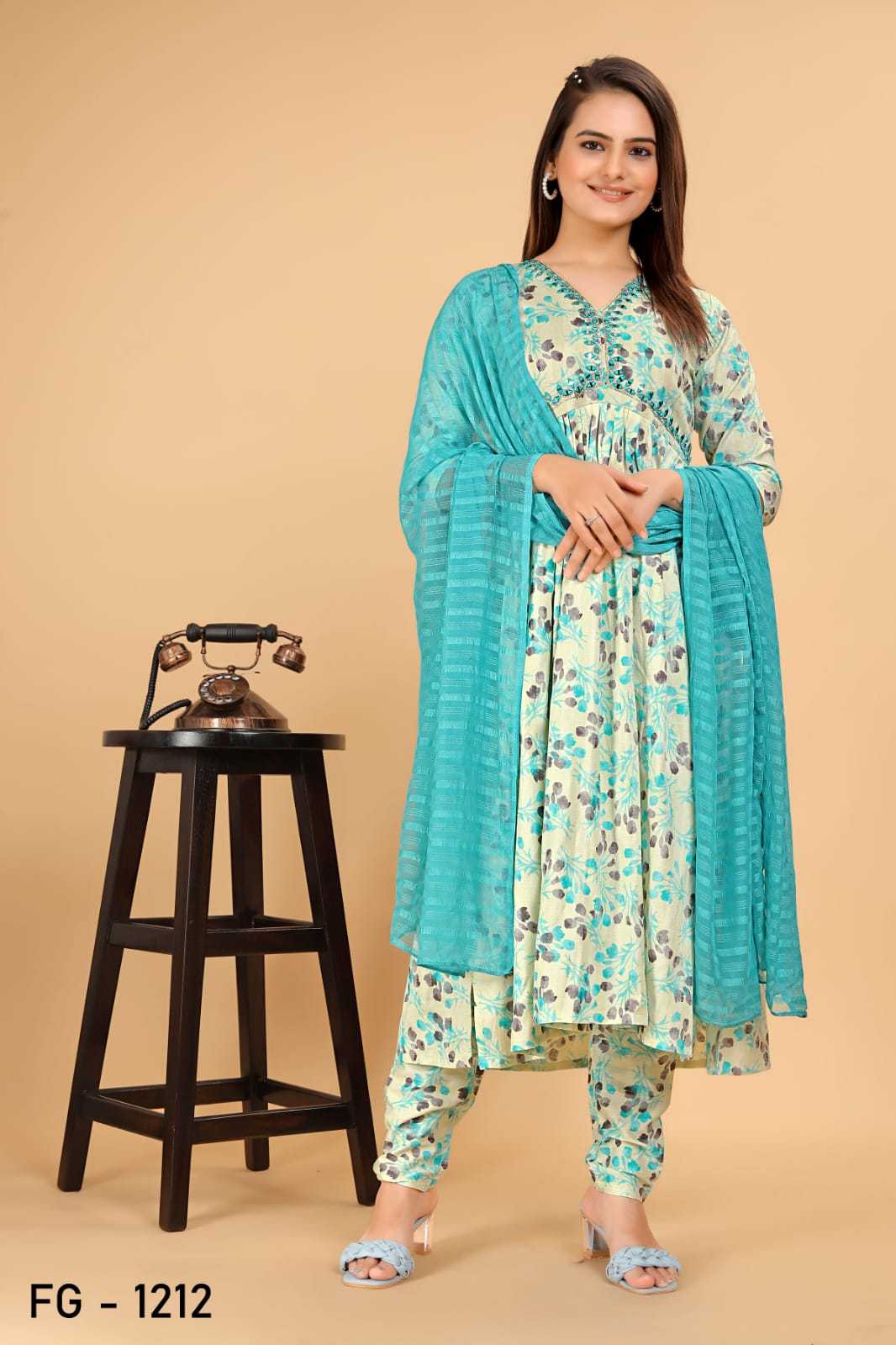 Pure Cotton Ksb 1212 Suits & Dresses  Printed Cotton Anarkali Suits