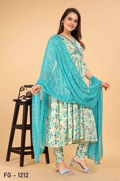 Pure Cotton Ksb 1212 Suits & Dresses  Printed Cotton Anarkali Suits