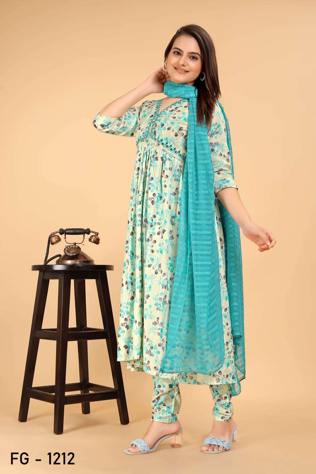 Pure Cotton Ksb 1212 Suits & Dresses  Printed Cotton Anarkali Suits