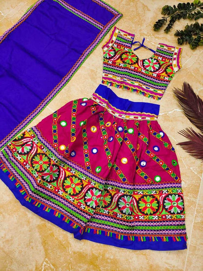 Pure Cotton Ref More Mirar Kids Wear  Kids Lehengas