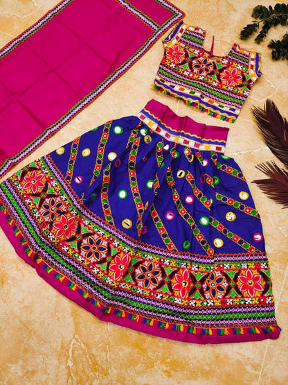 Pure Cotton Ref More Mirar Kids Wear  Kids Lehengas