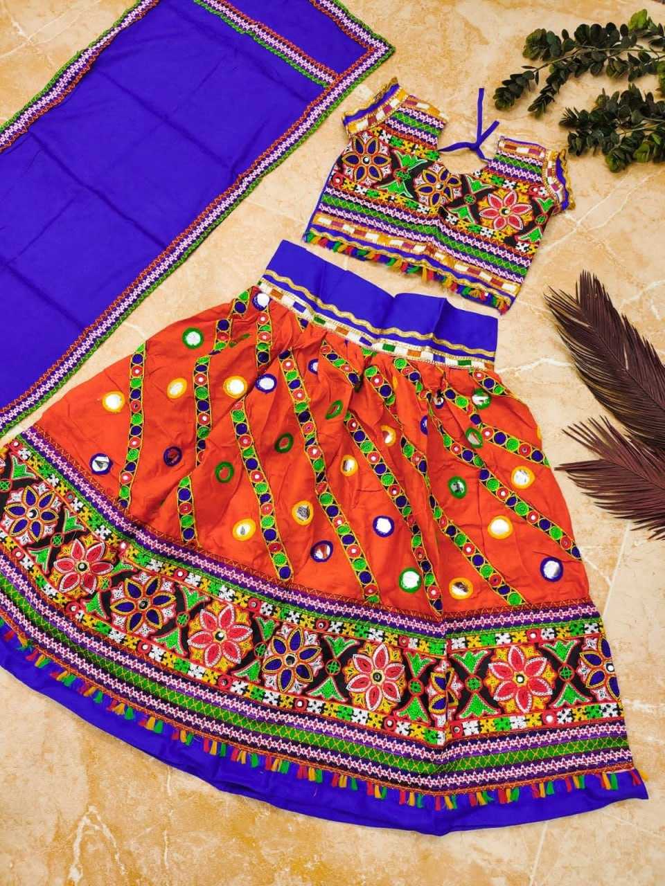 Pure Cotton Ref More Mirar Kids Wear  Kids Lehengas