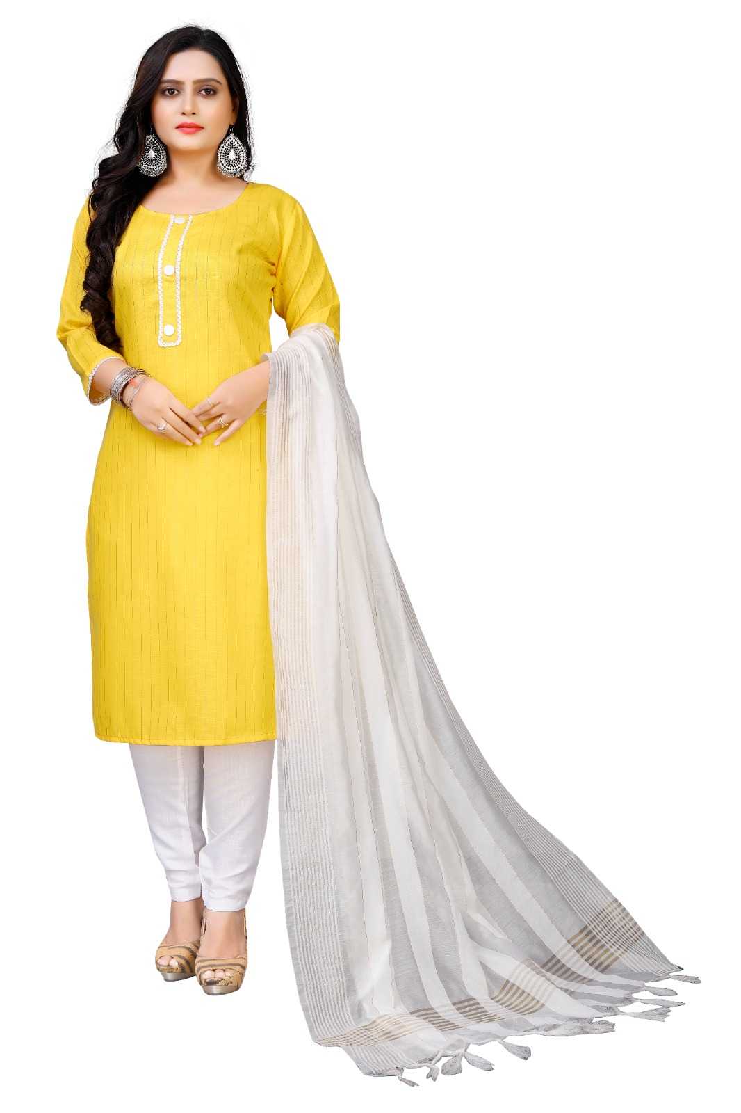 Pure Cotton Rin191 Twinkle Suits & Dresses  Ladies Cotton Zari Work Suits