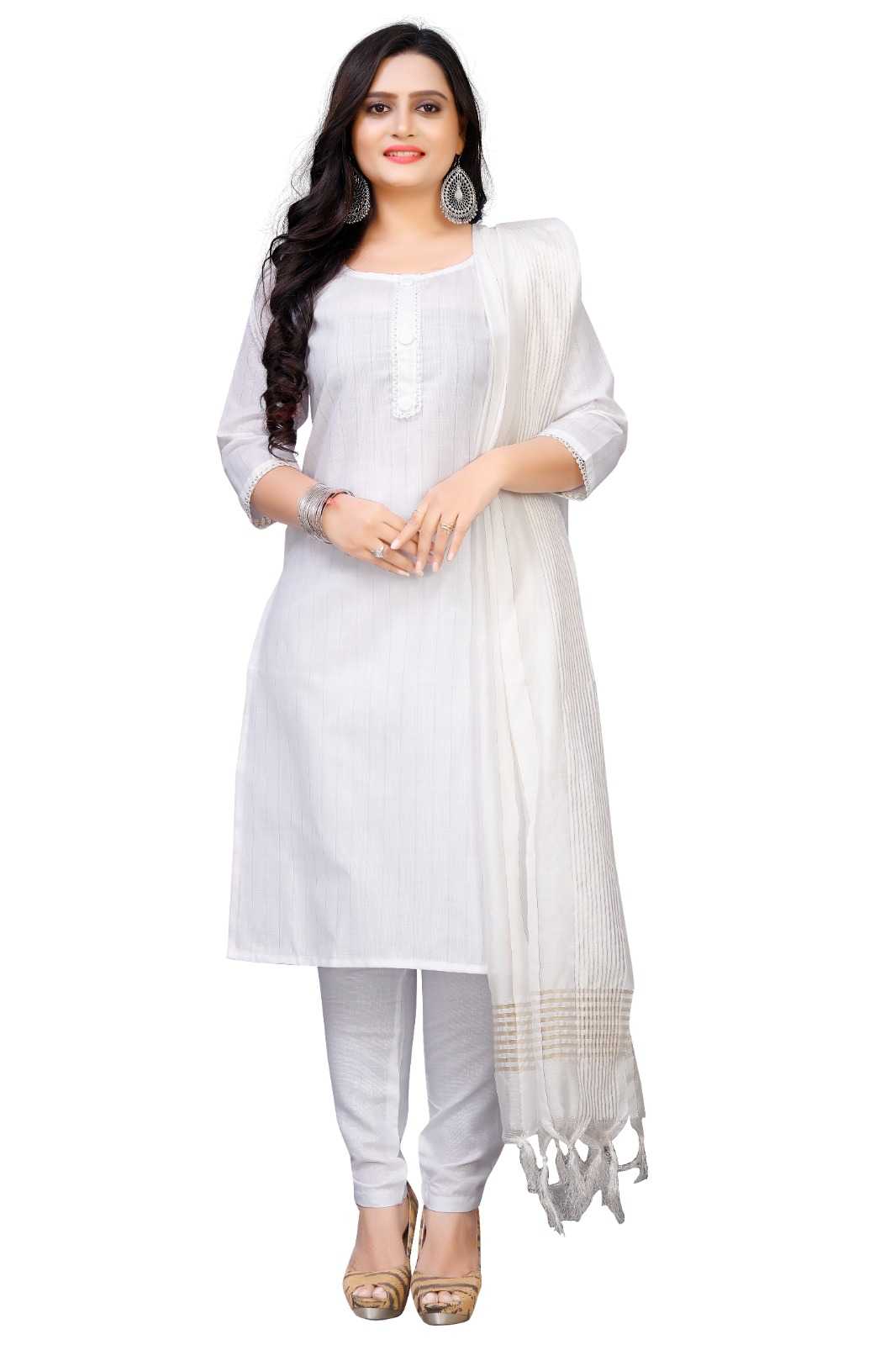 Pure Cotton Rin191 Twinkle Suits & Dresses  Ladies Cotton Zari Work Suits