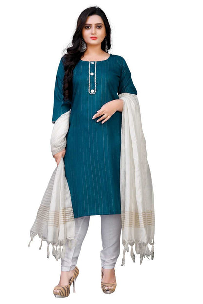 Pure Cotton Rin191 Twinkle Suits & Dresses  Ladies Cotton Zari Work Suits