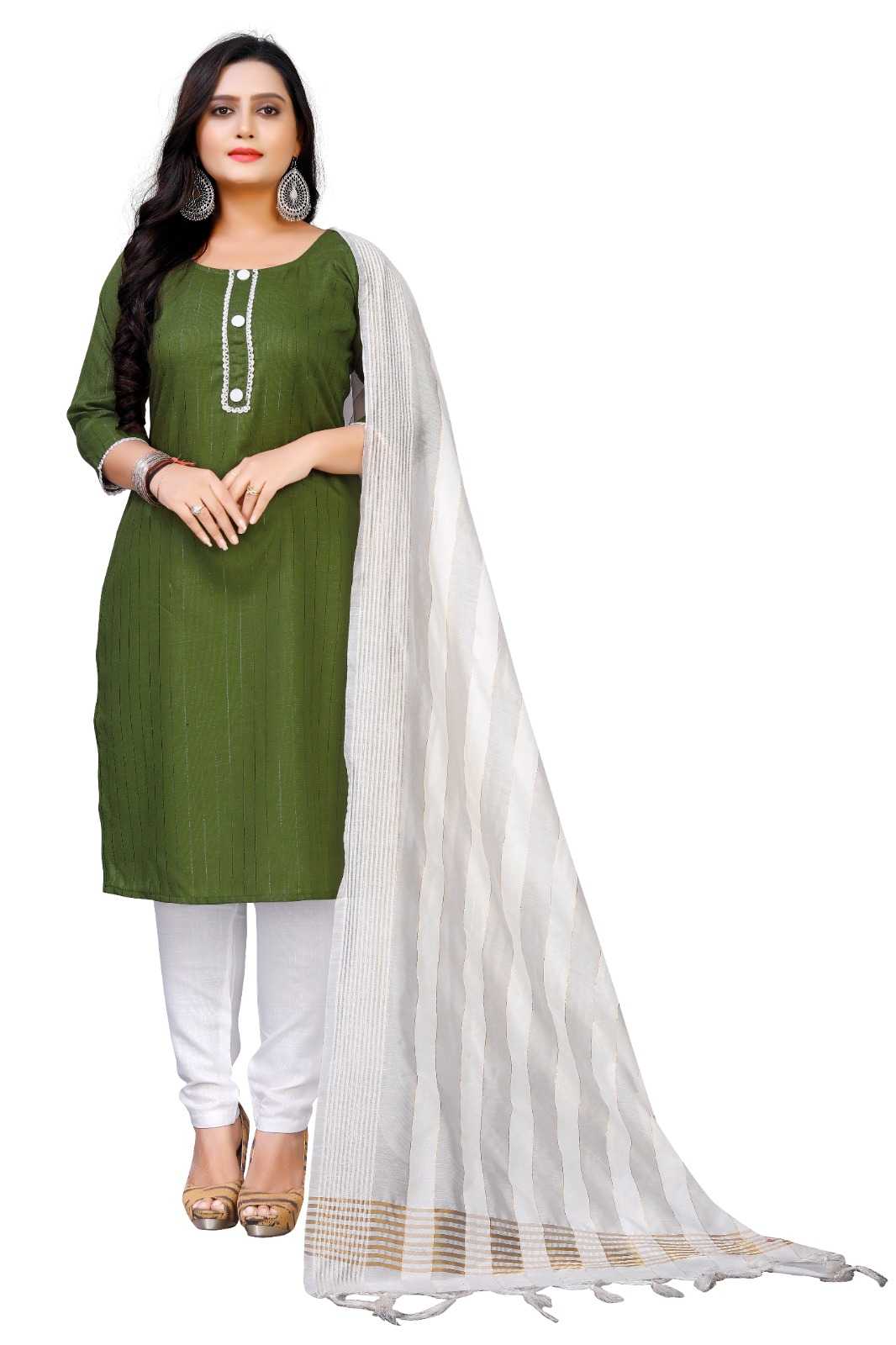 Pure Cotton Rin191 Twinkle Suits & Dresses  Ladies Cotton Zari Work Suits