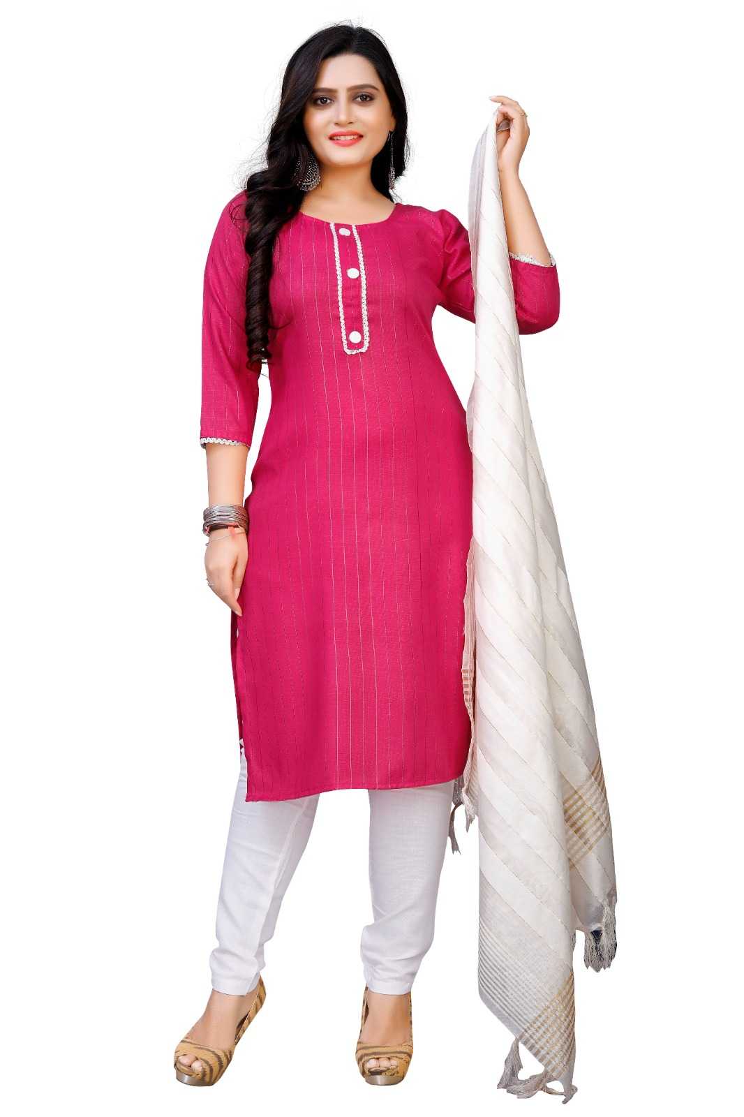 Pure Cotton Rin191 Twinkle Suits & Dresses  Ladies Cotton Zari Work Suits