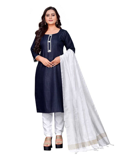 Pure Cotton Rin191 Twinkle Suits & Dresses  Ladies Cotton Zari Work Suits