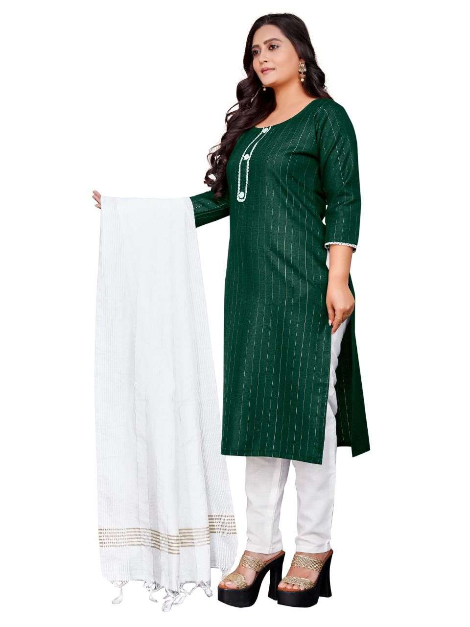 Pure Cotton Rin191 Twinkle Suits & Dresses  Ladies Cotton Zari Work Suits