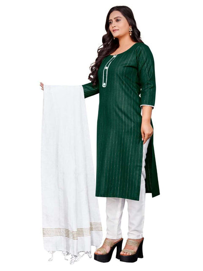 Pure Cotton Rin191 Twinkle Suits & Dresses  Ladies Cotton Zari Work Suits