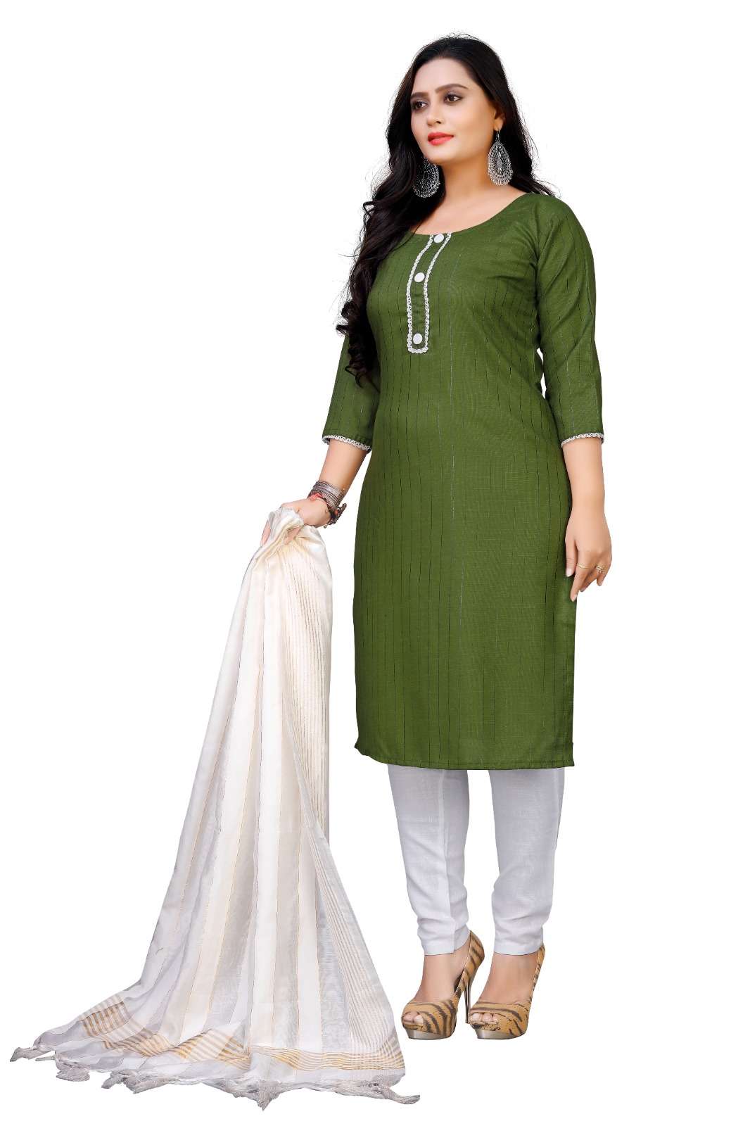 Pure Cotton Rin191 Twinkle Suits & Dresses  Ladies Cotton Zari Work Suits