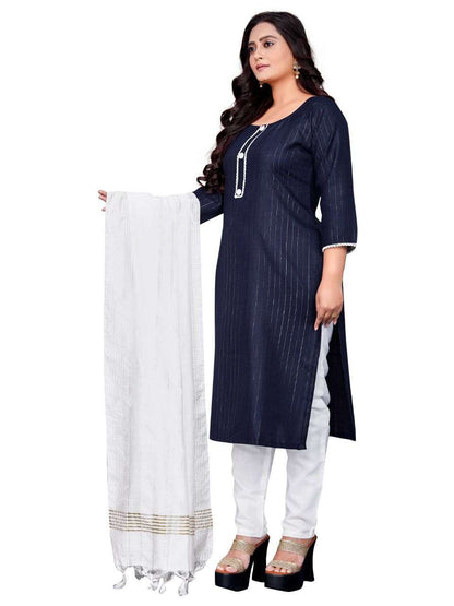 Pure Cotton Rin191 Twinkle Suits & Dresses  Ladies Cotton Zari Work Suits