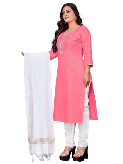 Pure Cotton Rin191 Twinkle Suits & Dresses  Ladies Cotton Zari Work Suits