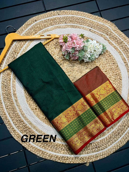 Pure Cotton Rud Aure Self Sarees  Cotton Ladies Plain Sarees