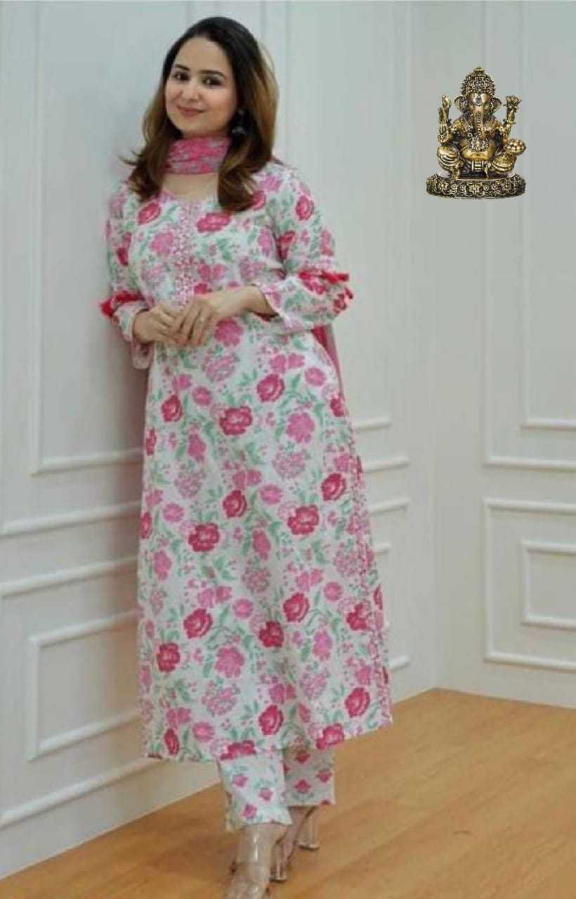 Pure Cotton Rvk Duppttaa Suits & Dresses  Ladies Printed Cotton Suits