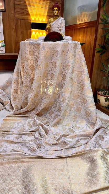 Pure Crepe Kesh101 Ant07 Silk Sarees  Khadi Silk Traditional Crepe Silk Sarees