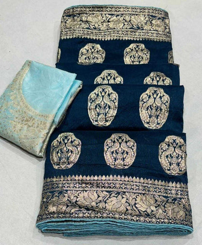 Pure Jorhat Rin152 Nsd70 Sarees  Ladies Butta Zari Border Zari Sarees