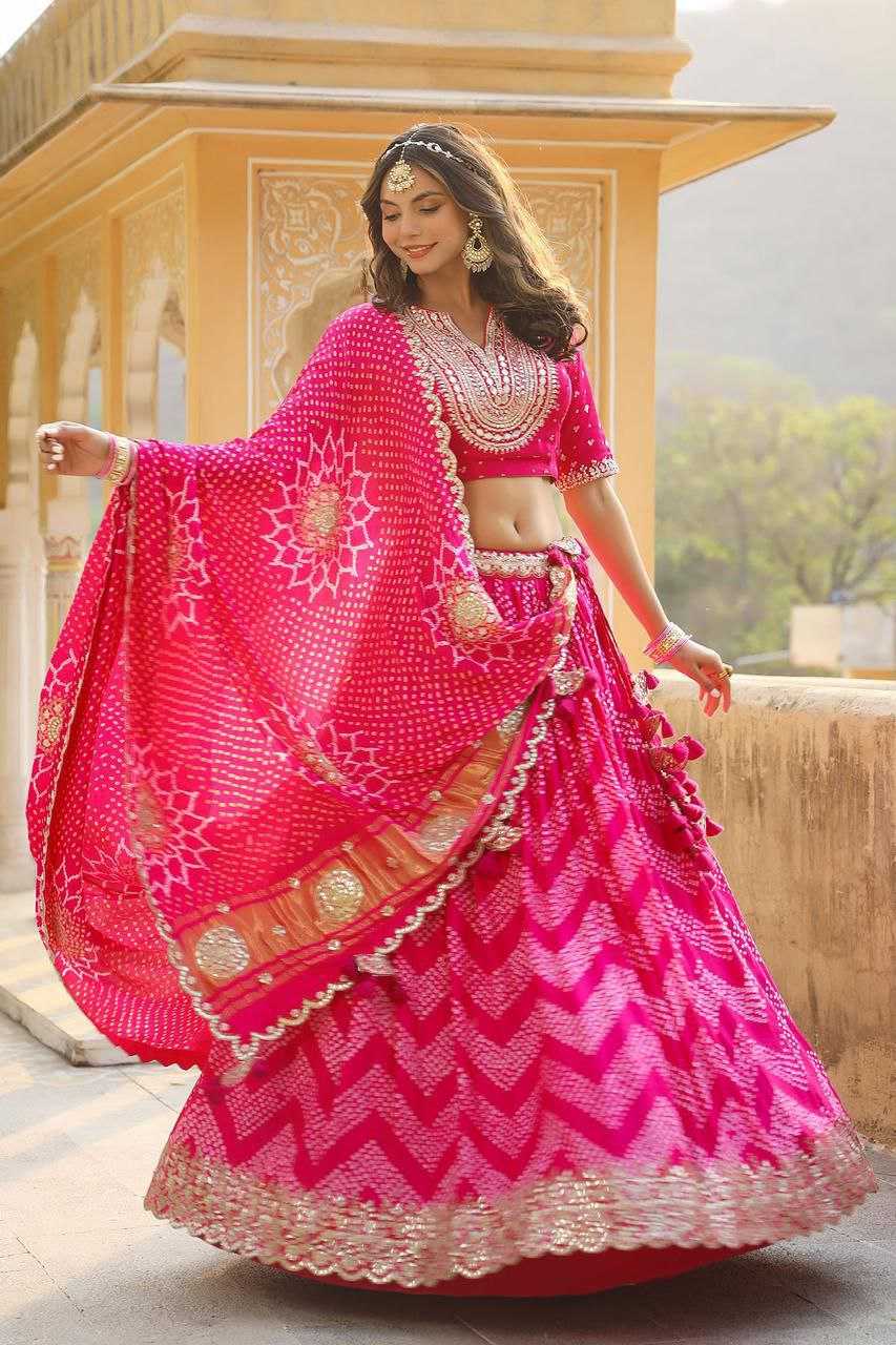 Pure Maslin Silk Kesh176 111 Lehengas  Silk Printed Embroidered Lehenga With Dupatta Lehenga With Blouse Pink Lehengas