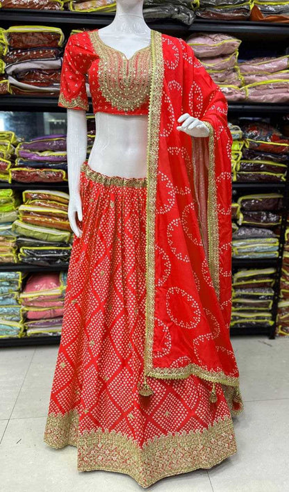 Pure Maslin Silk Kesh176 114 Lehengas  Traditional Silk Printed Embroidered Lehenga With Dupatta Lehenga With Blouse