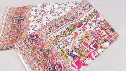 Pure Pashmina Rin126 Jht18 Sarees  Designer Printed Hand Work Diwali Wedding Sarees