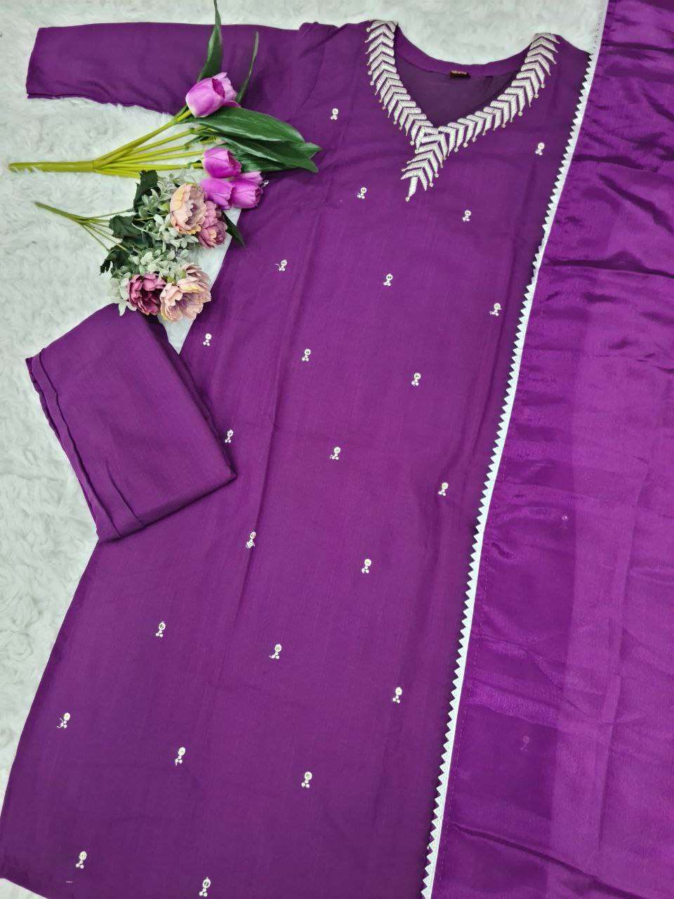 Pure Rayon Smc 03 Suits & Dresses  Ladies Dresses Embroidery Suits E