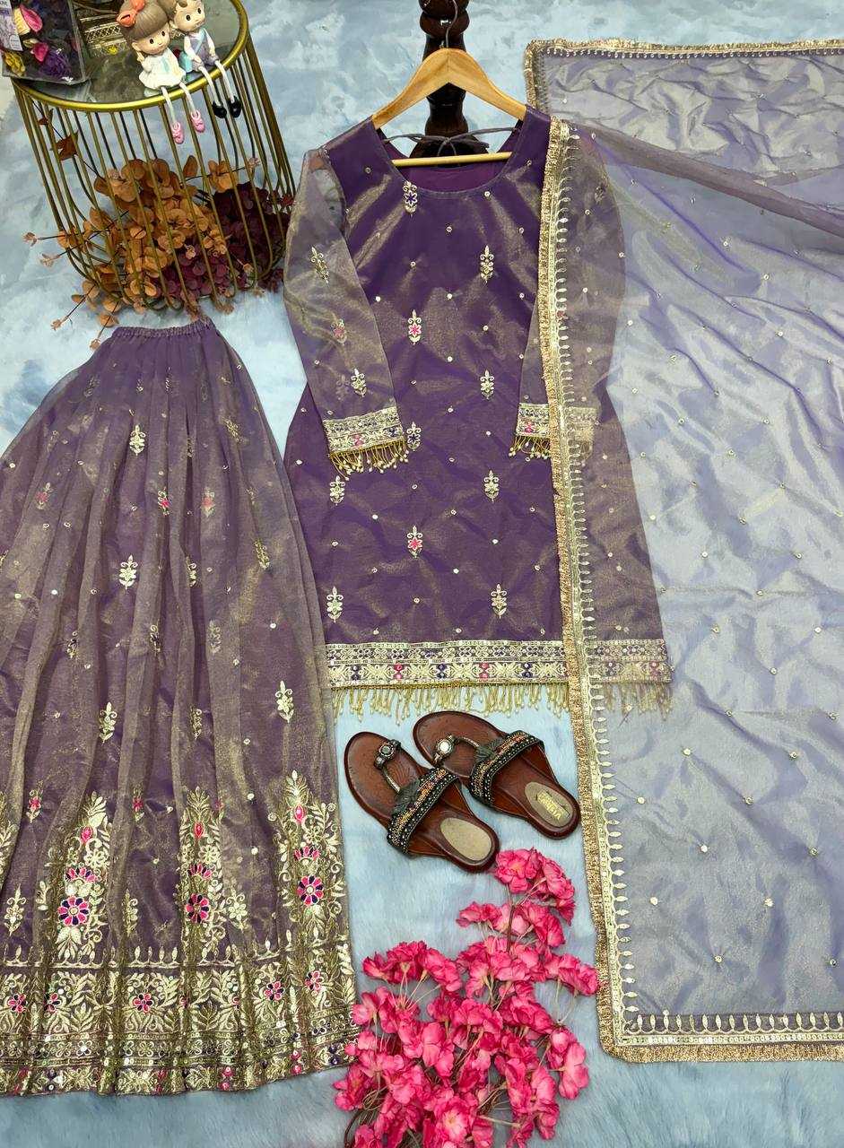 Pure Silk Kesh141 181 Suits & Dresses  Palazzo Ladies Silk Embroidered Ladies Party Wear Suits