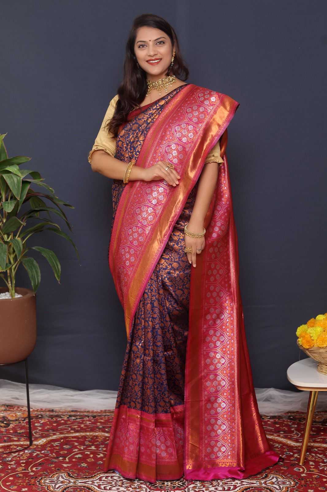 Pure Silk Rin159 Kairaaa Silk Sarees  Kanjeevaram Soft Silk Handloom Sarees